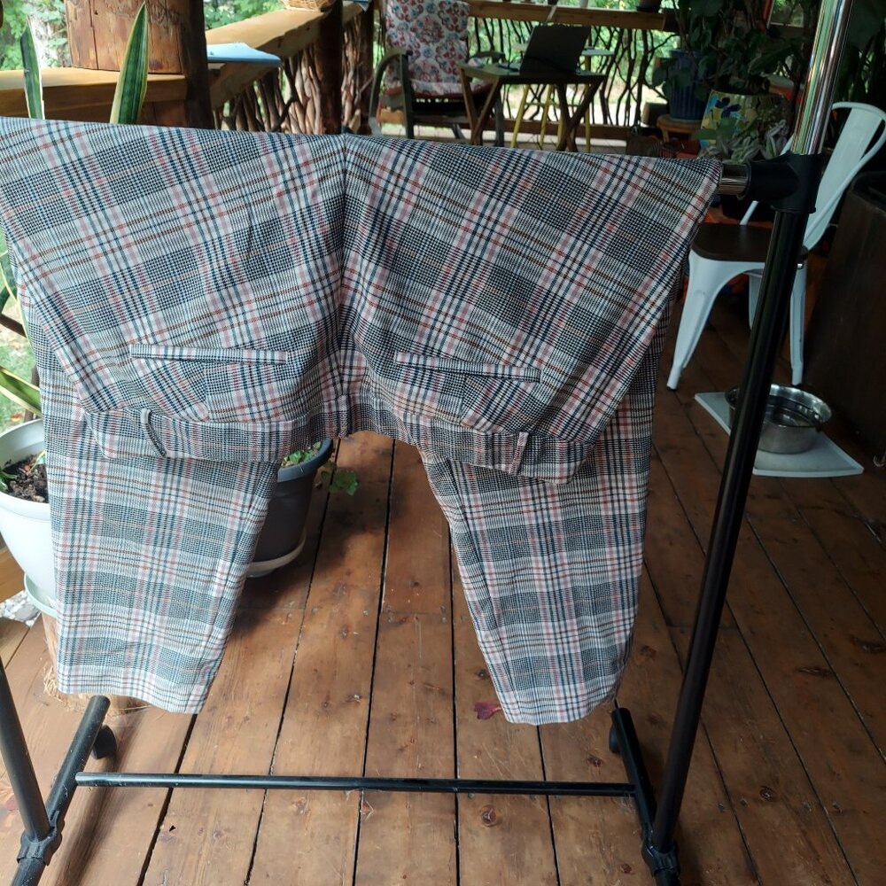 Women's Loft Plus Slim Pants in Plaid Size 18